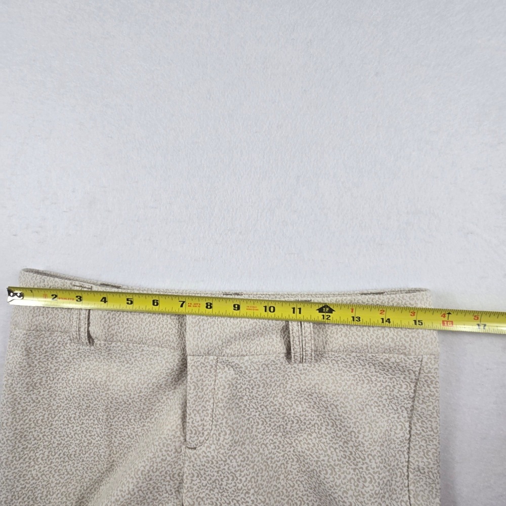 Banana Republic Dress Pants Womens 6 Tan Leopard Jacquard Metallic (B1) - Picture 5 of 8